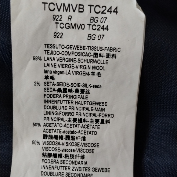 Armani Collezioni M Line Blazer Size 40R Navy Blue Classic Striped Lined Office - Picture 6 of 14